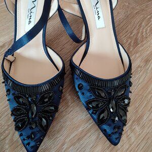 Nina blue studded sandal